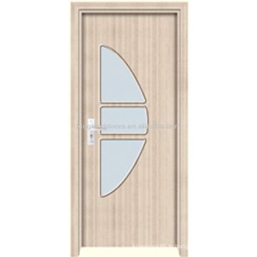 Porte de la chambre bois avec verre / PVC porte (JKD-M659)